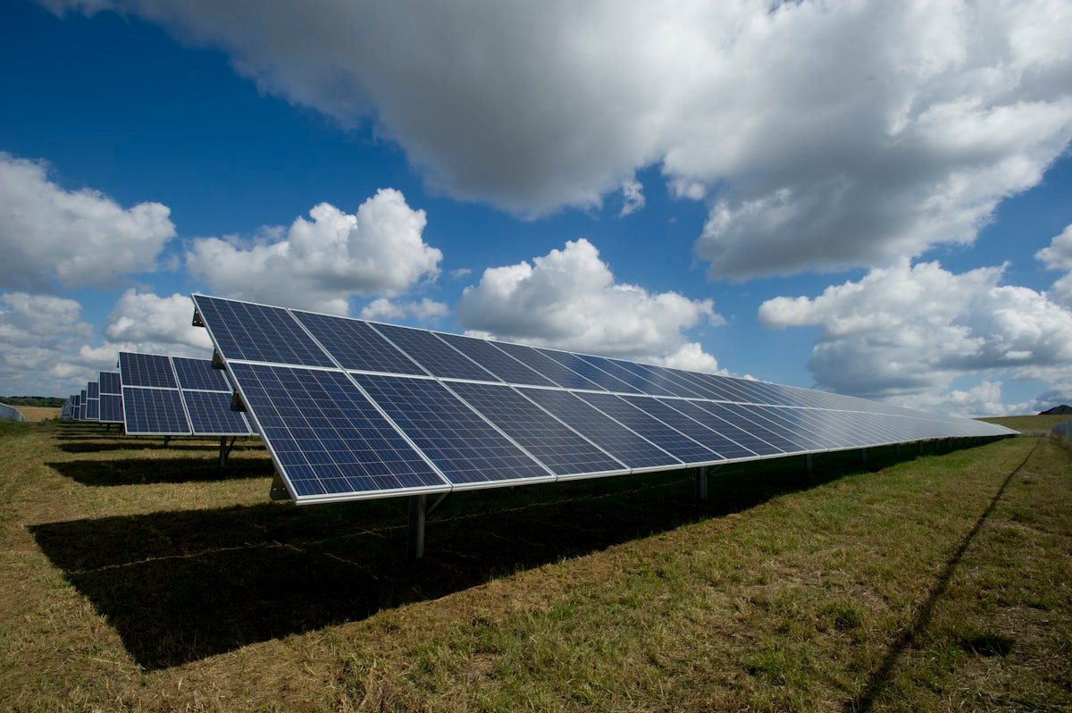 Solarmodule im Sonnenlicht